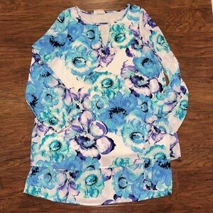 Gorgeous Peach Love Floral Design layered top